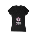 Women's Jersey Short Sleeve Deep V-Neck Tee